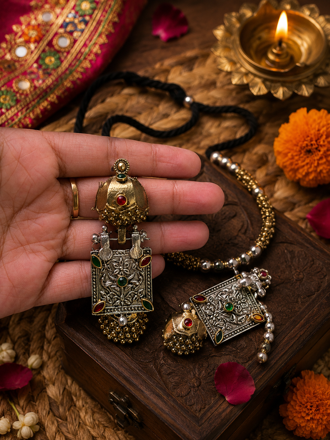 Navrang Heritage Necklace Set ✨