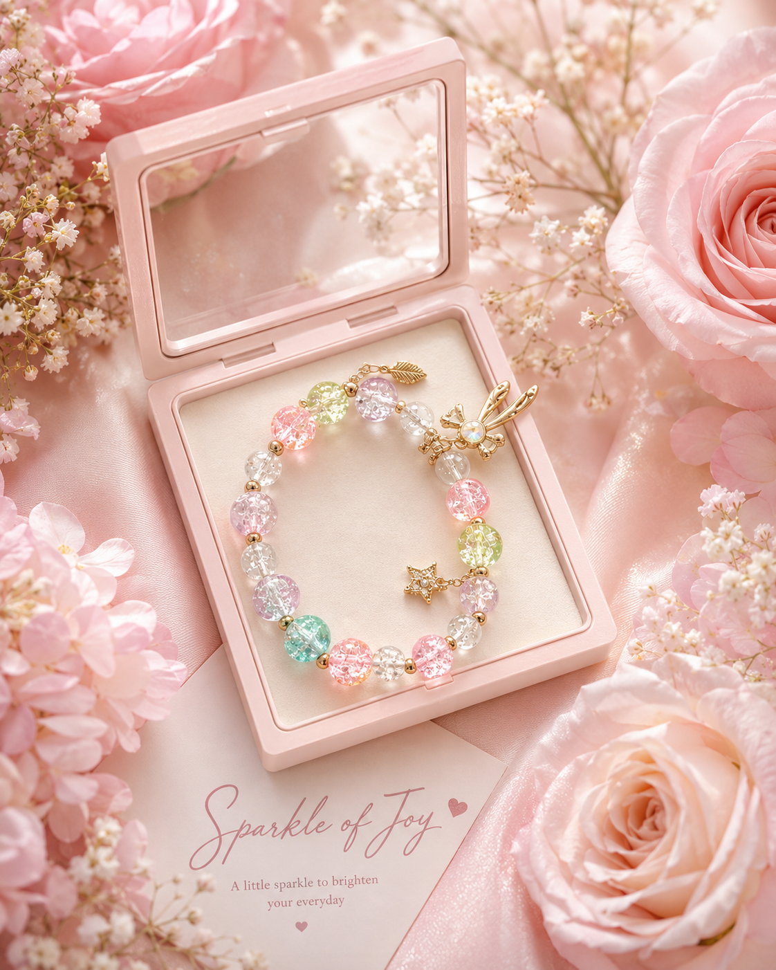 Pastel Sparkle bow Bracelet