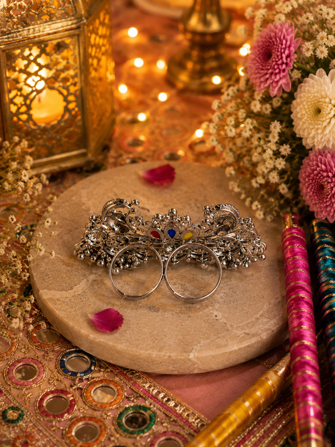RangRaas Peacock Statement Ring