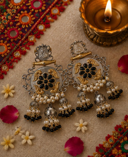 Raas Rani Statement Jhumka Earrings