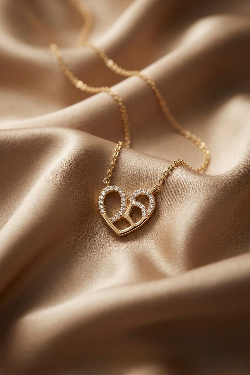 Eternal Embrace Heart Necklace[ Together forever]