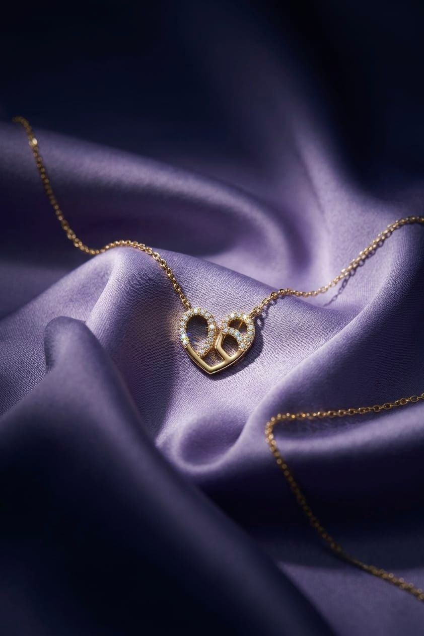 Eternal Embrace Heart Necklace[ Together forever]