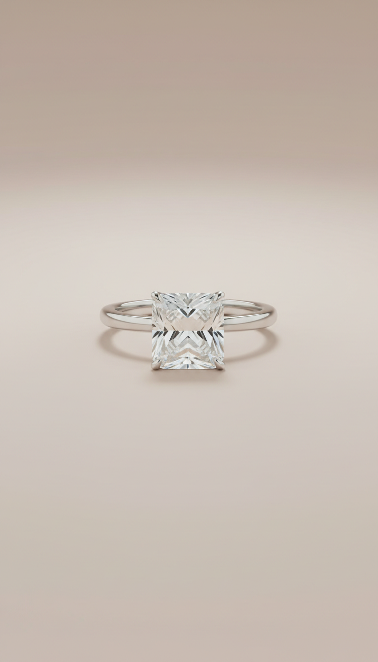 Cubic Zirconia Solitaire Ring