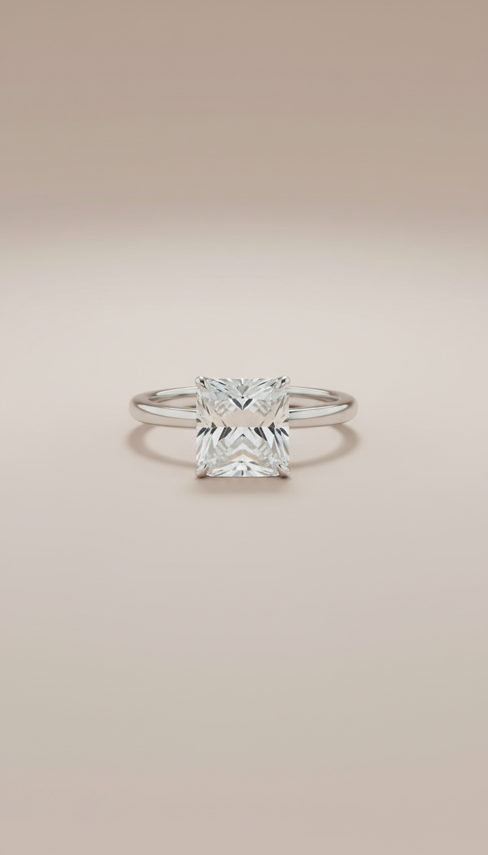 Cubic Zirconia Solitaire Ring