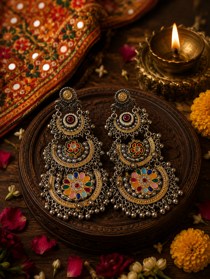 Navrang Maharani Statement Earrings