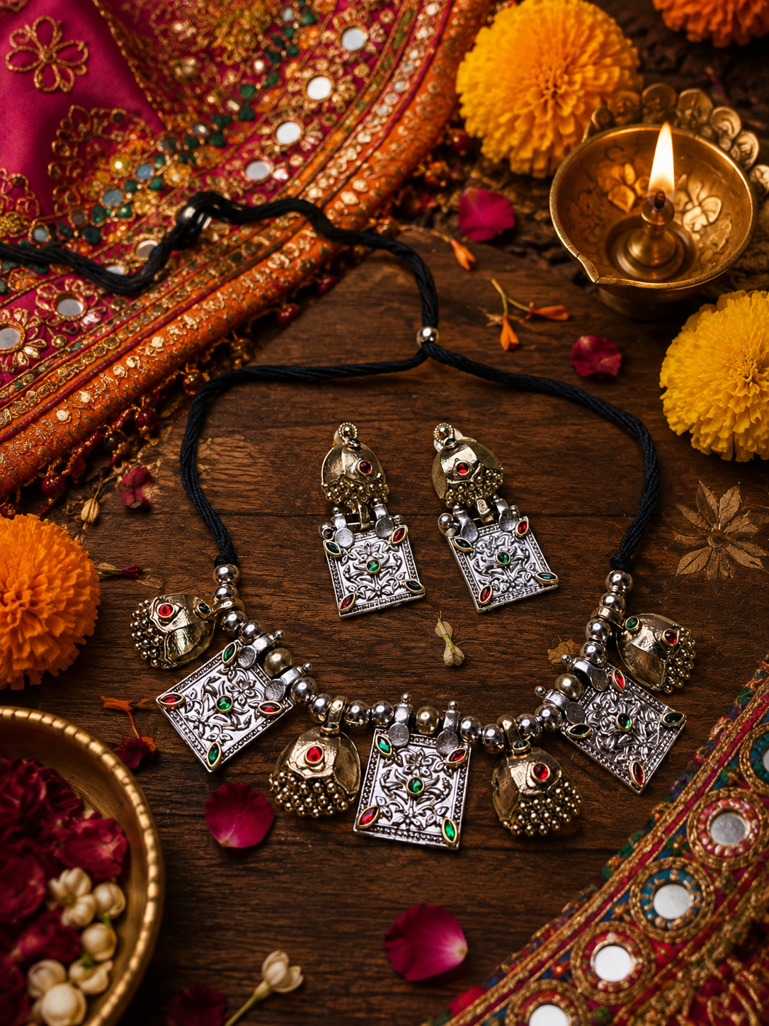 Navrang Heritage Necklace Set ✨