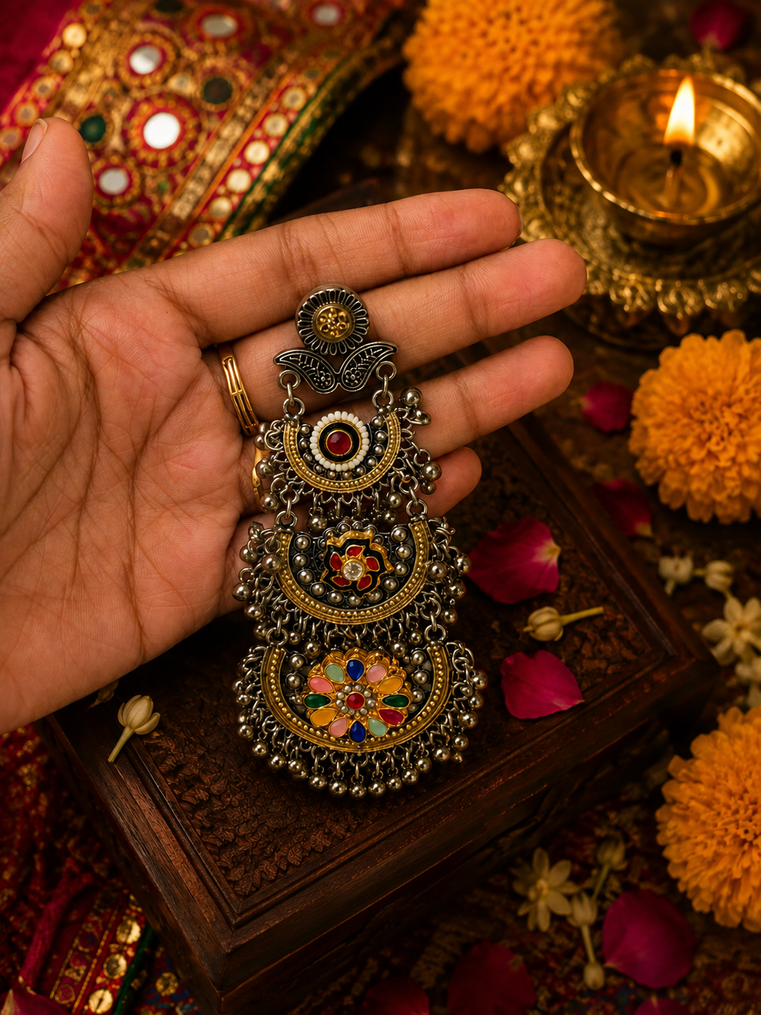 Navrang Maharani Statement Earrings