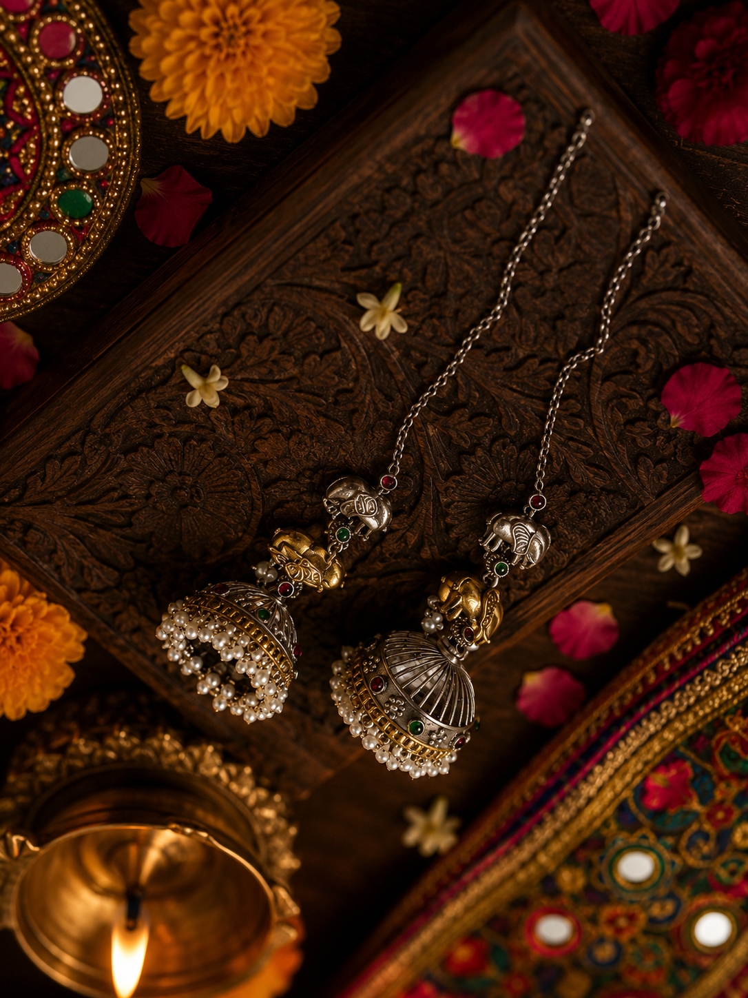 Elephant Jhumka Earrings