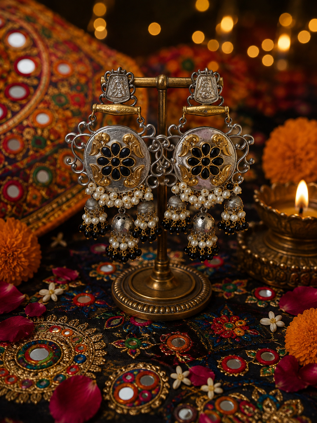 Raas Rani Statement Jhumka Earrings