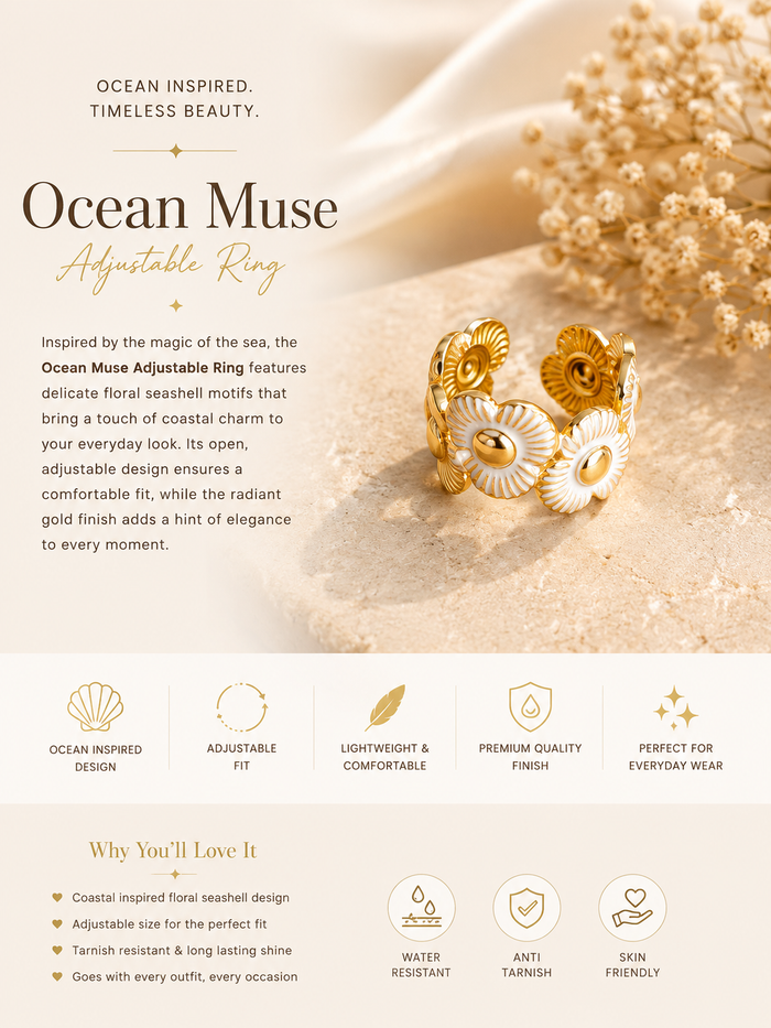 Ivory Bloom Adjustable Ring
