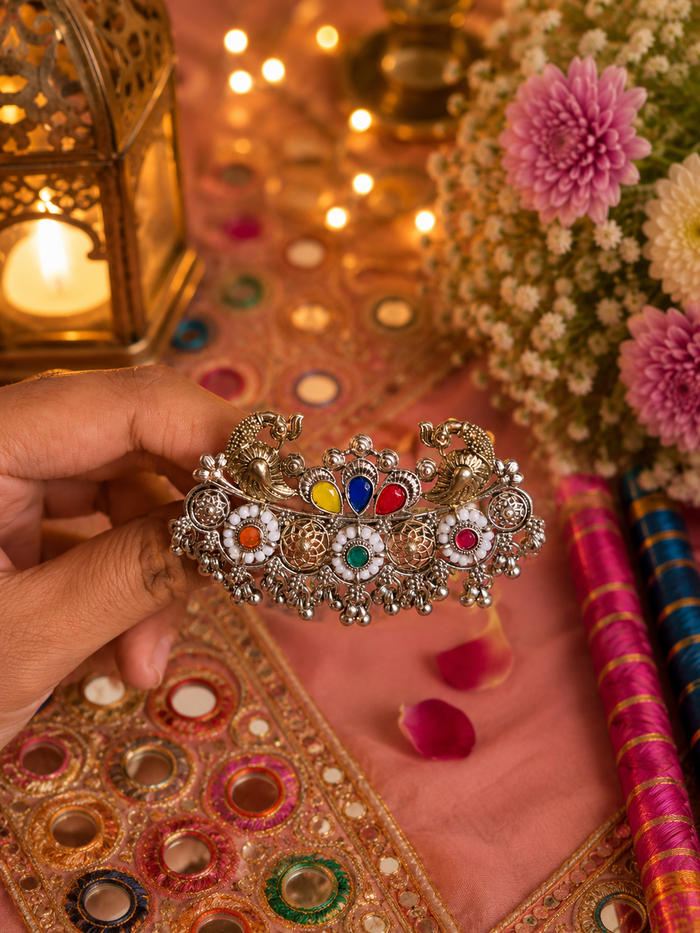 RangRaas Peacock Statement Ring
